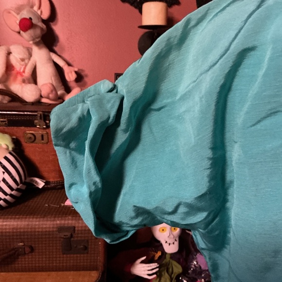 Vintage Teal Midi Dress with Button Accent - Picture 3 of 8